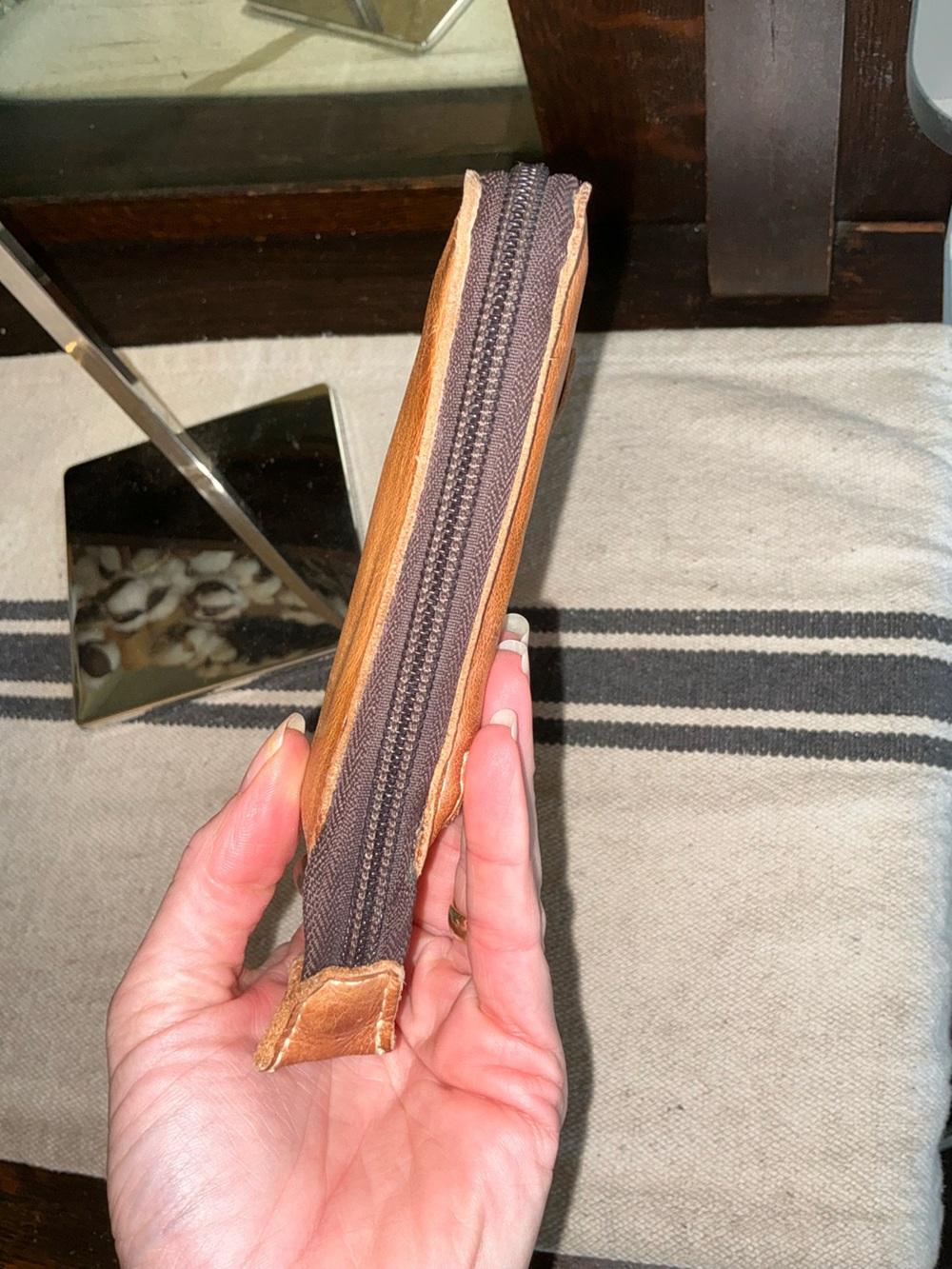 Bed Stu TEMPLETON II Tan Rustic Clutch Wallet MSRP $189 - Picture 7 of 13
